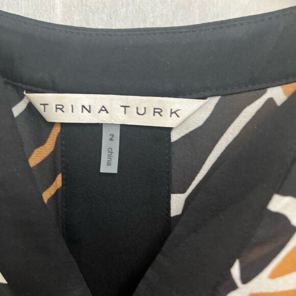 TRINA TURK SILK MINI DRESS SIZE 2‎ - Picture 5 of 7